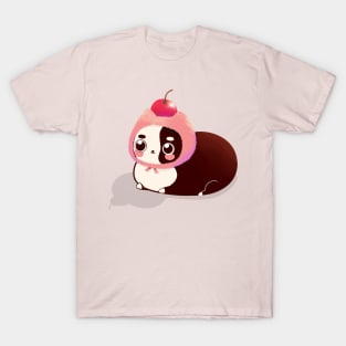 Cat in a Pink Fluffy Hat with a Cherry on Top T-Shirt